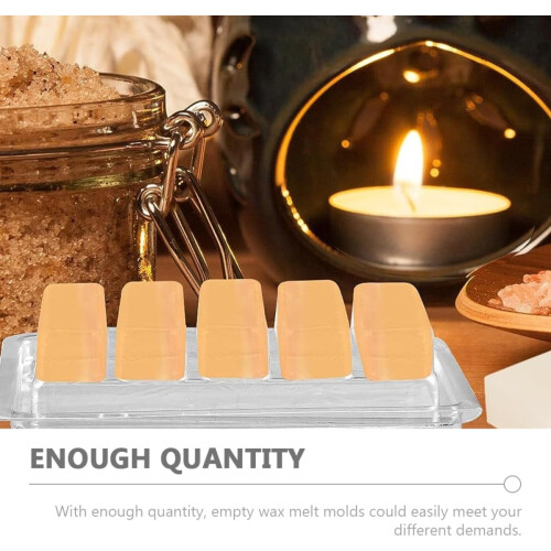 100pcs Plastic Wax Melt Molds Empty Clamshell Containers for DIY Candle Making 1