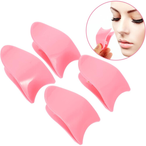 Ensemble de 4 pinces à faux cils roses 1
