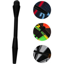 50 tiges de rechange en nylon pour fléchettes à pointe acier, filetage 6 mm, robustes, en plastique noir. Accessoires inclus.