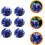 Lot de 6 pompons pour accessoires de danse et de cheerleading. 3
