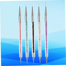 Lot de 5 pinceaux pour nail art, stylo à double pointe pour dessiner les ongles et stylo à pointiller
