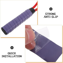 Lot de 8 bandes adhésives violettes prédécoupées pour raquettes de tennis, antidérapantes et absorbantes pour le badminton