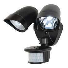 Litecraft Lune Twin Floodlight with Sensors, Black