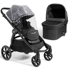Baby Jogger City Mini GT2 Double All-Terrain Double Pushchair | Lightweight, Foldable Stroller | Jet (Black)