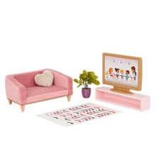Our Generation - OG Lovely Living Room Set - Dollhouse Furniture - Couch, Rug & TV Set - 18-Inch Doll Accessories - Pretend Play - Toy for Kids 3