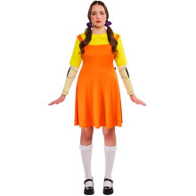 Rubies Official Squid Game Girl Doll Classic Costume, Adult Fancy Dress, Size 14-16
