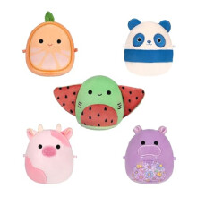 Squishmallows Original Micromallows Plush 5-Pack - Stingray, Cow, Panda, Orange & Hippo 2.5-Inch Plush