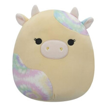 Squishmallows Original 7.5-Inch Rina the Yellow Cow with Tie-Dye Spots - Official Jazwares Plush