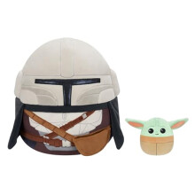 Squishmallows Original Star Wars 12-Inch Mandalorian + 3.5-Inch Grogu Plush