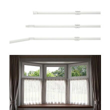 Flexi Net Bay Window Rod Size 475cm/187" Ideal For All Window Shapes including Bay windows