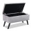 WeDoSofas Lulu Storage Velvet Stool (Silver) 2