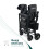 WonderFold W2 Elite Stroller Wagon Volcanic Black 5
