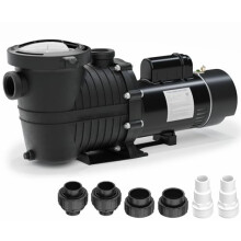 Pool Pump In/Above Ground, 1.5HP 115V/230V Dual Voltage Swimming Pool Pump with Filter Basket, 4500GHP Max Flow Circulating Pump for Saltwater and