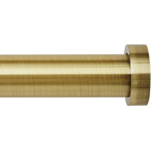 Curtains Pole 77cm to 140cm Antique Brass Extendable Curtain Poles 25mm (1") Diameter Curtain Rods With Cap finials brackets rings for rooms windows