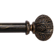 Curtain poles 77 to 140 cm 1-inch diameter Black heavy duty curtain pole with stable brackets for room office windows doors darkening eyelet curtains