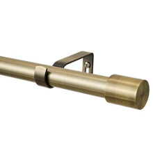 Curtain Poles End Cap Finials 1 inch diameter Antique Brass Extendable curtain pole 76 to 320 cm 3 piece brackets. 30 to 126 inch Heavy Duty curtain