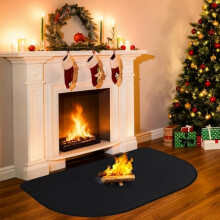 Hearth Rugs for Fireplaces Fireproof Mat for Fireplace Accessories, Wood Stove, Easy to Clean,Protects Floors and Carpets from Sparks and Ember