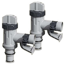 Valvola a Pompante KUMATER con Supporto per Piscine Fuori Terra Intex - Parti di Ricambio Compatibili (2 Pezzi)
