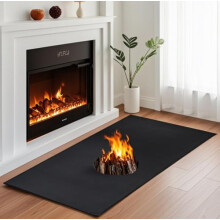 Hearth Rugs for Fireplaces Fire Resistant 47" x 29", Rectangle Fireproof Mat for Fireplace Floor Protector, Fireplace Mat Protect Carpets from High