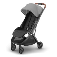 UPPAbaby MINU V3 Lightweight Travel Stroller |Greyson | One-Hand Fold & Recline | Overhead Friendly Baby Pram | Includes Rain Cover & Carry Strap |