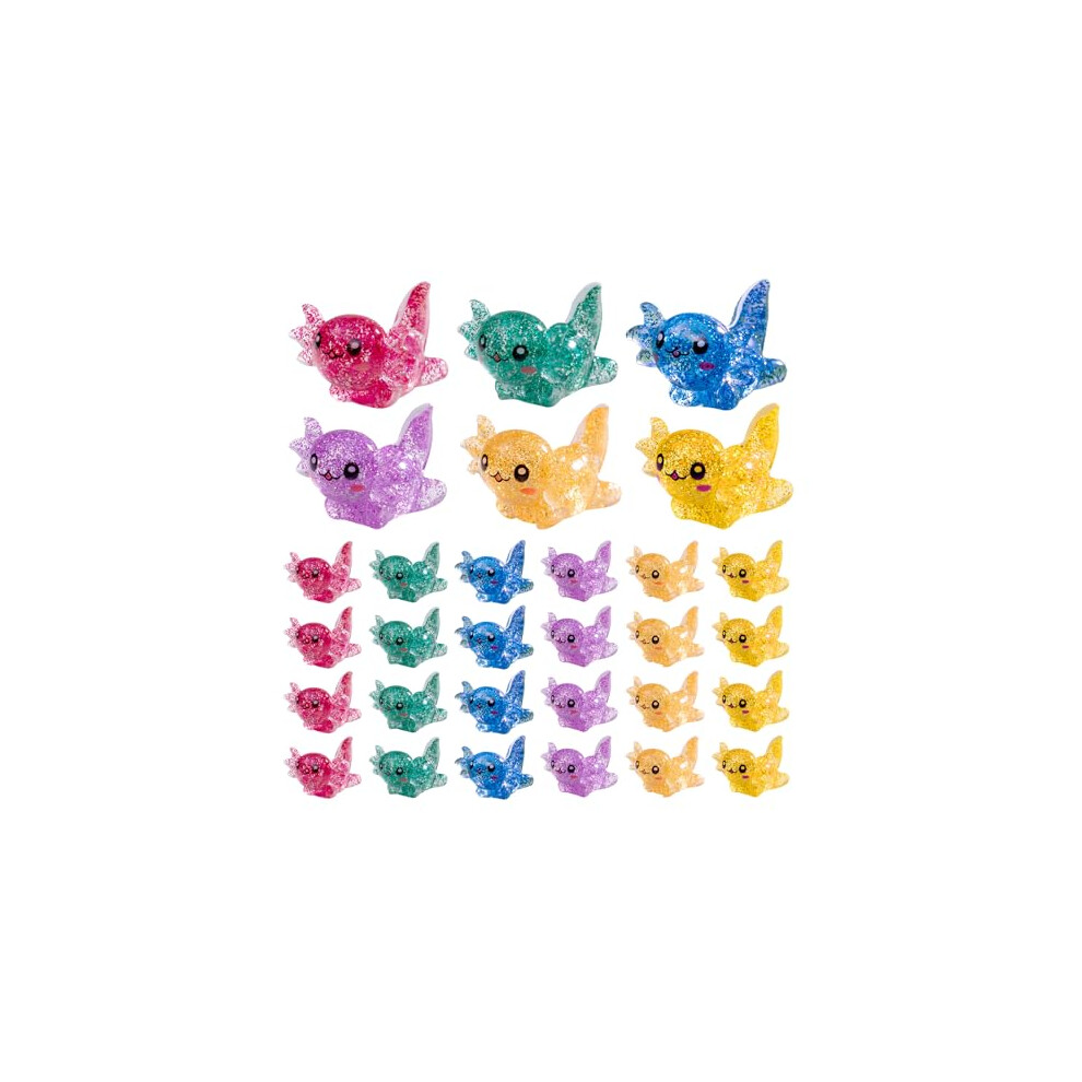 Photos - Doll Accessories 30 Pcs Resin Mini Axolotl Figures – Mini Resin Axolotl Animal Charms – Tiny Resin Axolotl Decorations for DIY Crafts, Fairy
