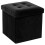 Black Velvet Folding Pouf "Lysander" 1