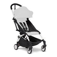 BABYZEN YOYO2 Pushchair Frame, White - Textile Set Not Included - Comes with 5-Point Harness, Multi-Position Reclining Backrest, Hood Extensions,