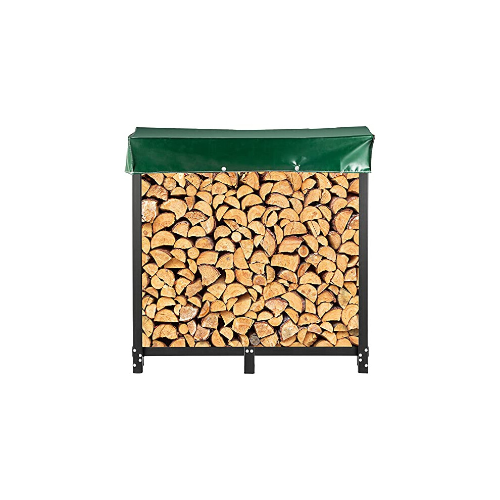 Photos - Fireplace Accessory Vevor Firewood Log Rack, 6ft Firewood Rack Outdoor, Black stand, Steel Outdoor Wood, Log Holder with Load Capacity 1300lbs, 