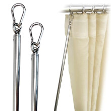 OooWow 2 Pack Stainless Steel Curtain Pull Wand, Iron Rod - Drapery Pull Rod - Versatile Curtain Wand - Strong Curtain Pull Rod - Metal Drapery Wand