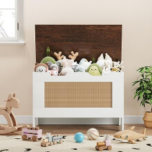 GarveeHome Storage Chest, Toy Chest With Lids, Wood Toy Organizer Box for Boys Girls With Safety Hinge, Entryway Storage Trunk Bench, Supports 350