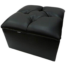 Faux Leather Ottoman/Pouffe/Stool/Storage Box with a Deep Diamante Lid upholstered in 2 Sizes (Medium Size 20" Length, Pink)