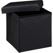 Artistic Fashionista Limited Faux Leather Ottoman Storage Box Folding Footstool Rest Seat, Storage Stool Toy Chest Practical Bench Blanket Linen Box