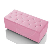 COOL BED Plush Velvet Chesterfield Large Ottoman Storage Box Storage Bench Seat Stool Footstool Blanket Toy Boxes (Pink Plush)