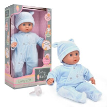 John Adams Tiny Tears Baby Soft Doll 15" (38 cm) - Pale/White Skin | Soft Bodied Baby with Closing Eyes & Dummy | Deluxe Blue Outfit | Cuddly First