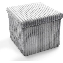 Artistic Fashionista Limited Faux Leather Ottoman Storage Box Folding Footstool Rest Seat, Storage Stool Toy Chest Practical Bench Blanket Linen Box