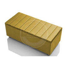 COOL BED Plush Velvet Aero Large Ottoman Storage Box Storage Bench Seat Stool Footstool Blanket Toy Boxes (Yellow Plush)