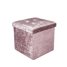 Artistic Fashionista Limited Crushed Velvet Ottoman Storage Box Folding Footstool Rest Seat Storage Stool Toys Chest Bench Blanket Linen Laundry Box