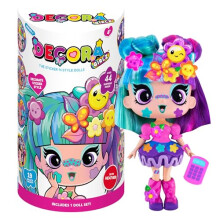 John Adams Decora Girlz Fashion Doll | HEATHER 5" Sticker ’n’ Style Mini Doll with 44 Accessories | Customisable Outfits, Hair & Stickers |