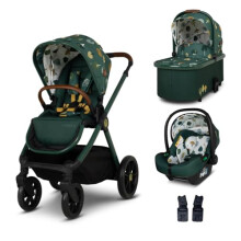 Cosatto Giggle 4 Travel System 3 in 1 Bundle | with Pram, Car Seat, Pushchair, Carrycot & Baby Car Seat Base | Birth-4 Years, i-Size Group 0 | Compact