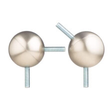 Ivilon Bay Window Curtain Rod Corner Connector - for Rods of 5/8 to 1-1/8 Inch - Brushed Nickel
