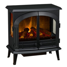 Dimplex Emberly Electric Stove, Black 3-Sided Fireplace With Choice of Flame Speeds and Brightness, 2kW Fan Heater And A Choice Of 1000 or 2000 Watt