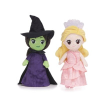 Pack of Two Wicked 10" / 25cm Glinda the Good Witch and Elphaba Thropp the Wicked Witch Soft Plush Toy Dolls