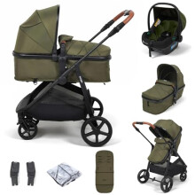 Puggle Monaco XT 2-in-1 i-Size Travel System with i-Size R129 Car Seat - Forest Green