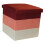 MyHome Linear Storage Ottoman Seat Red Orange Natural, Stool, Storage Box Three Tone 1