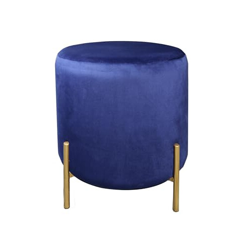 ASPECT Valentine Ottoman,Foot Stool- Blue Velvet