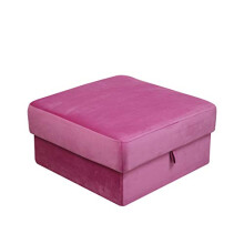 HomeHarmony Velvet Foldable Storage Ottoman Seat Stool Box Footrest Footstool Bench Toy Blanket Box Dimesions 60cm x 60cm x 30cm (Pink)