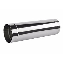 Stainless Steel Pipe - 80mm / 0.5m - Rigid Duct Tube - 3.15" - Stove Chimney Flue Liner