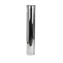 Matt Stainless Steel Flue Liner/Chimney Stove Rigid Metal Pipe Fireplace Tube. (80mm, 500mm / 0.5m)
