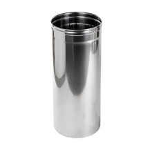 Stainless Steel Stove Pipe - Chimney Flue Liner - Rigid Multi Fuel - Size: 4", 5”, 6", 7", 8". (160mm / 6.30" (L - 500mm / 0.5m))