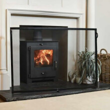 Black Fireguard Fire Screen – Classic Style Mesh Guard for Log Burners & Open Fires – Spark & Debris Protection